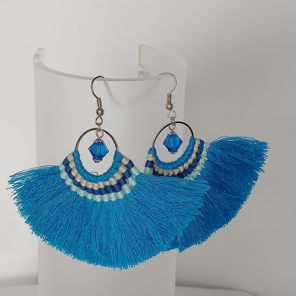 Swarovski Fan Tassel earrings - Picture 1 of 4